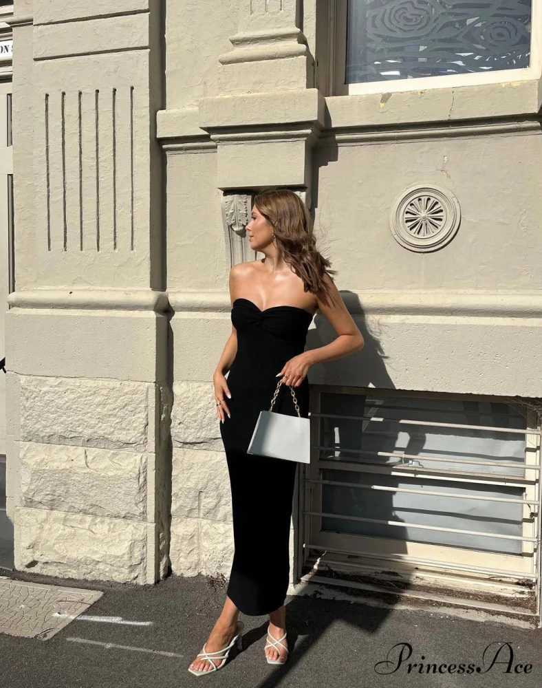 Knit Twisted Stylish Tube Midi Dress - Image 30