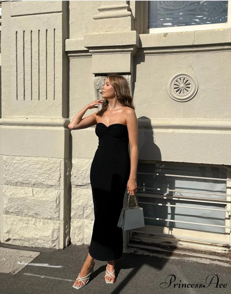 Knit Twisted Stylish Tube Midi Dress - Image 31