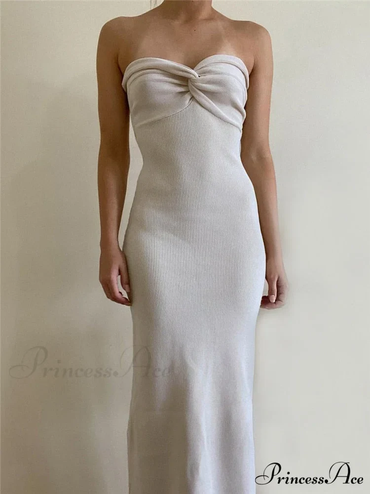 Knit Twisted Stylish Tube Midi Dress - Image 5