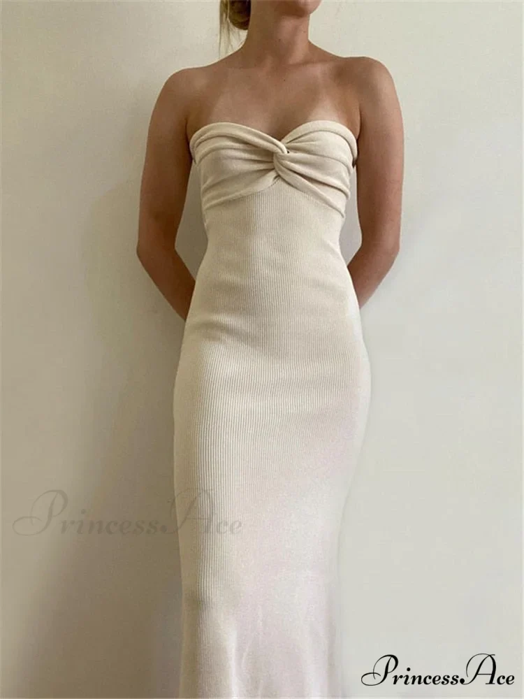 Knit Twisted Stylish Tube Midi Dress - Image 6