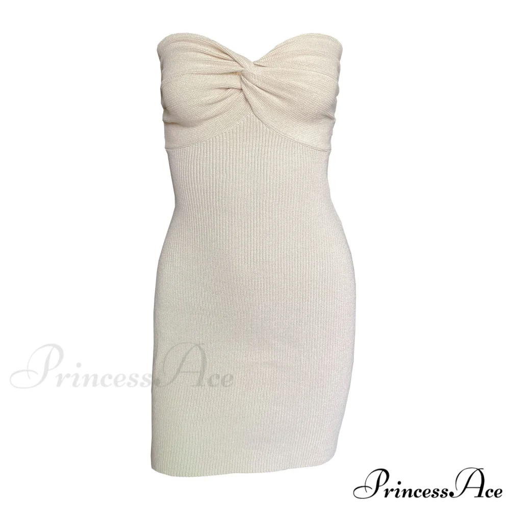 Knit Twisted Stylish Tube Mini Dress - Image 12