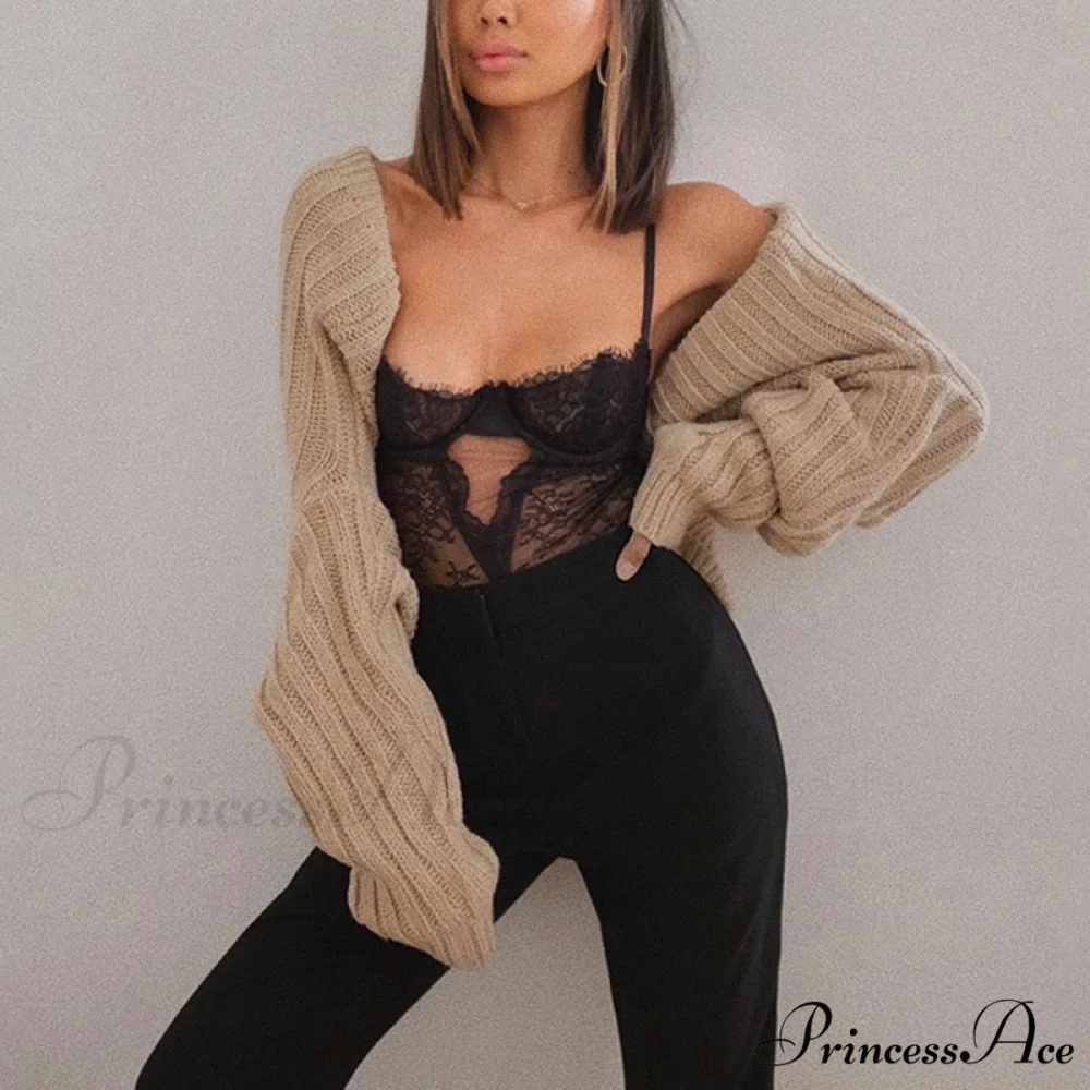Knit Sweater Stylish Cropped Sleeve - Image 18