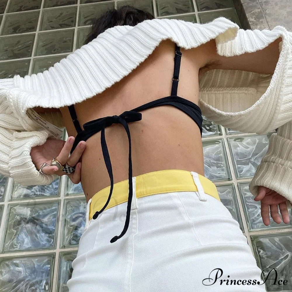 Knit Sweater Stylish Cropped Sleeve - Image 25