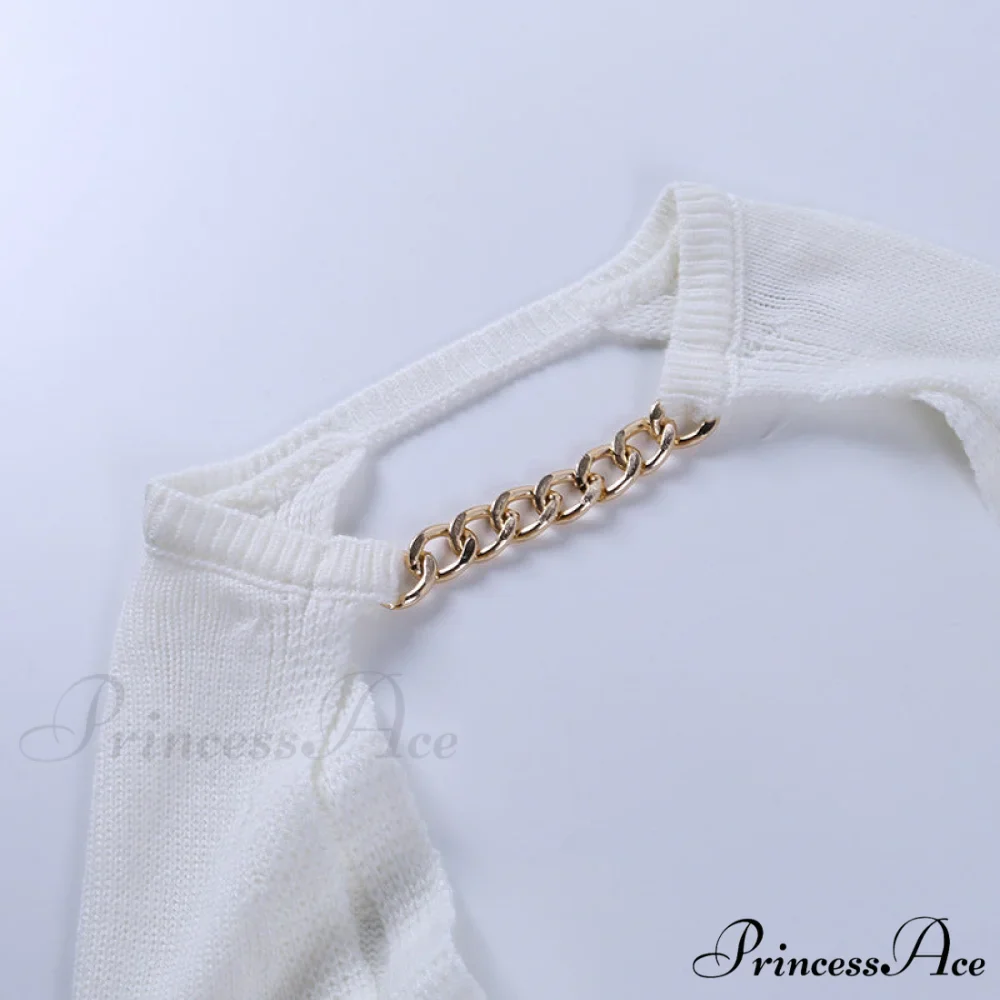 Knit Sweater Stylish Cropped Sleeve - Image 39