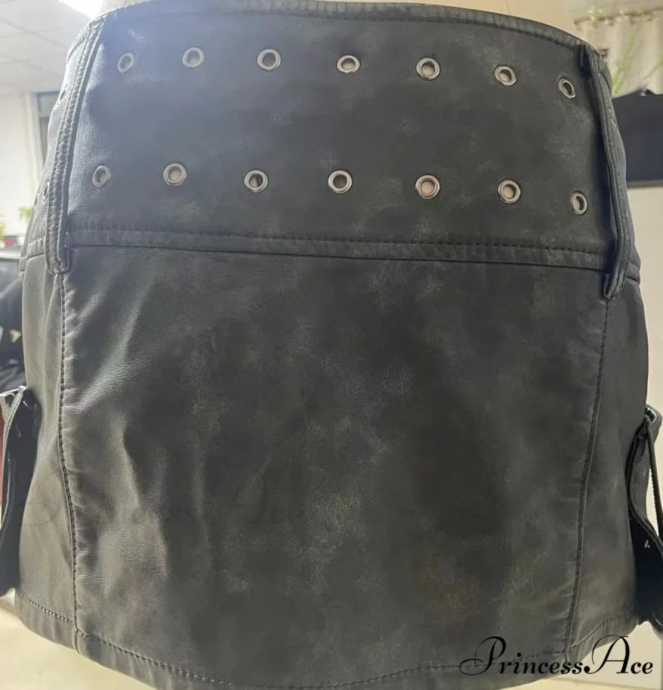 Leather Belted Wrap Charming Micro Mini Skirt - Image 6