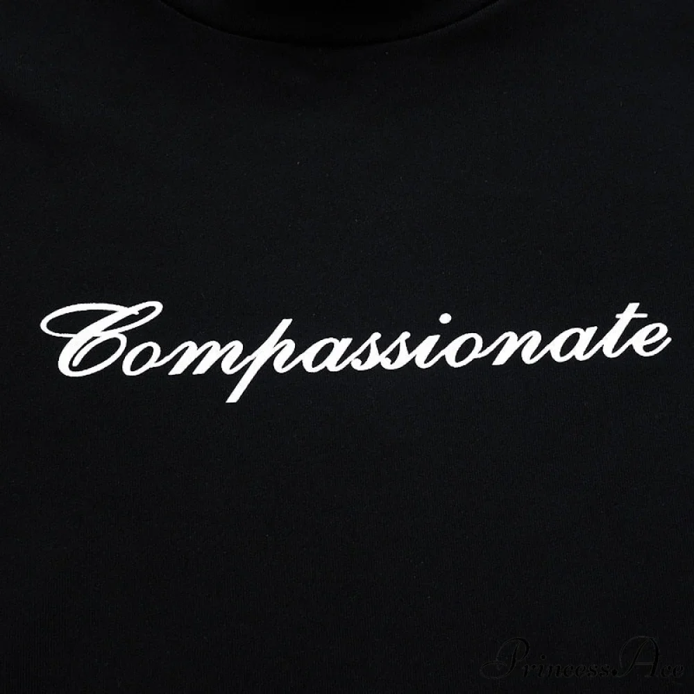 Compassionate Short-Sleeve Stylish Black Tee - Image 20