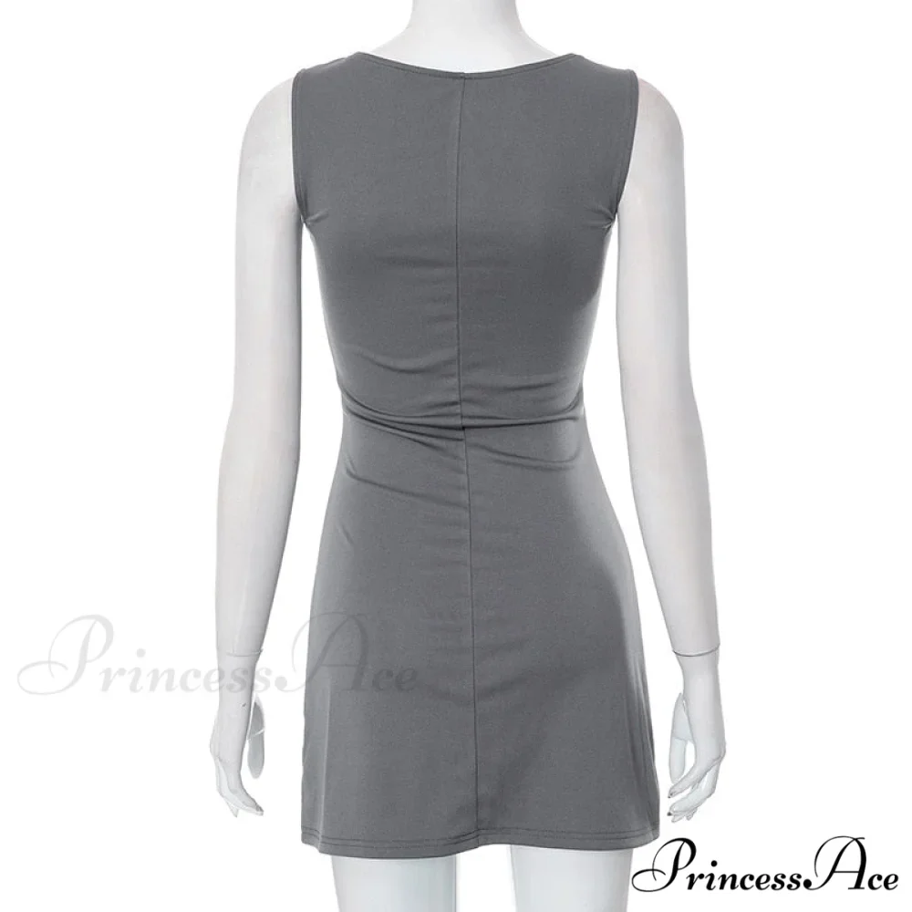 Grey Tank Stylish Mini Dress - Image 5