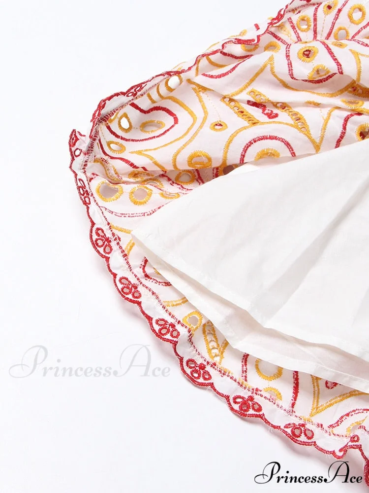 Embroidered Design Tube Charming Ruched Mini Dress - Image 14