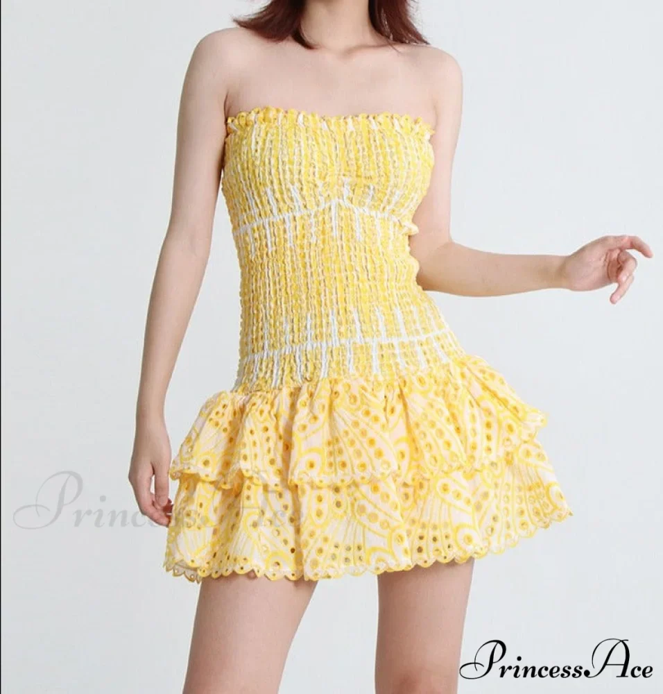 Printed Ruched Stylish Tube Mini Dress - Image 13