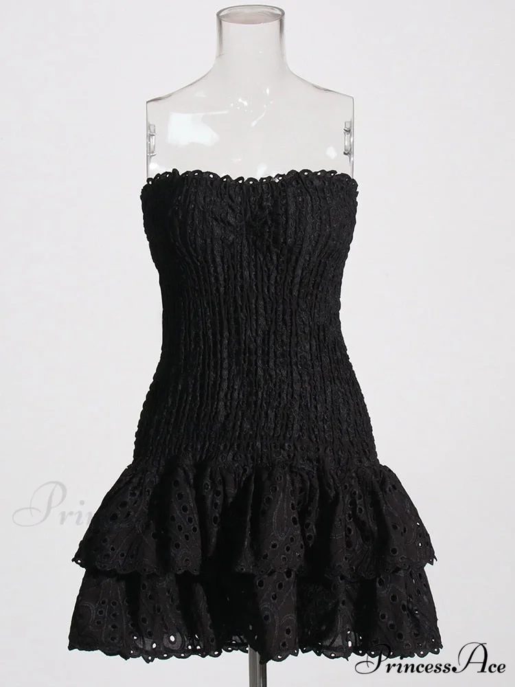Printed Ruched Stylish Tube Mini Dress - Image 6