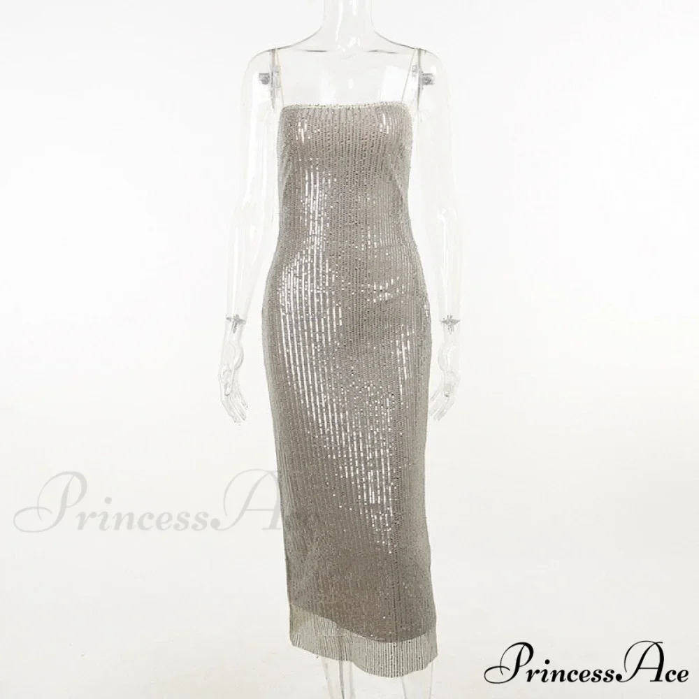 Sequin Mesh Stylish Long Dress - Image 11