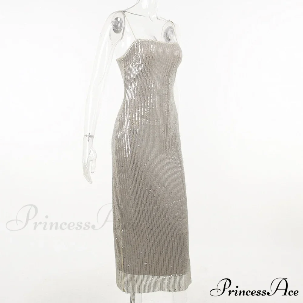 Sequin Mesh Stylish Long Dress - Image 12