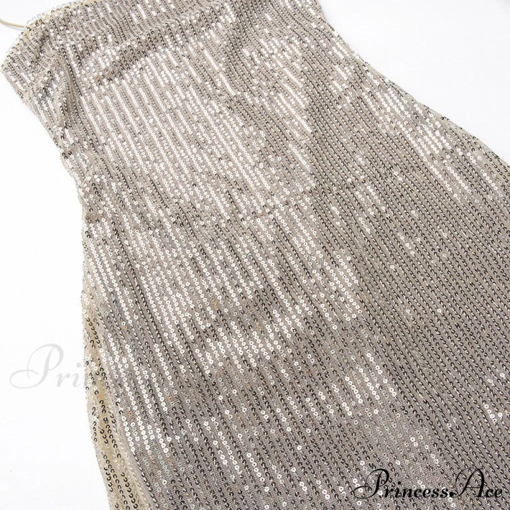 Sequin Mesh Stylish Long Dress - Image 14