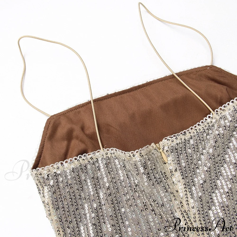 Sequin Mesh Stylish Long Dress - Image 16