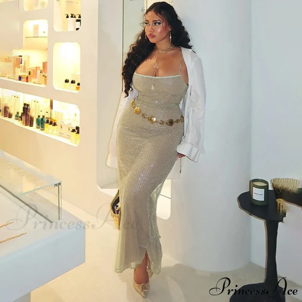Sequin Mesh Stylish Long Dress - Image 7