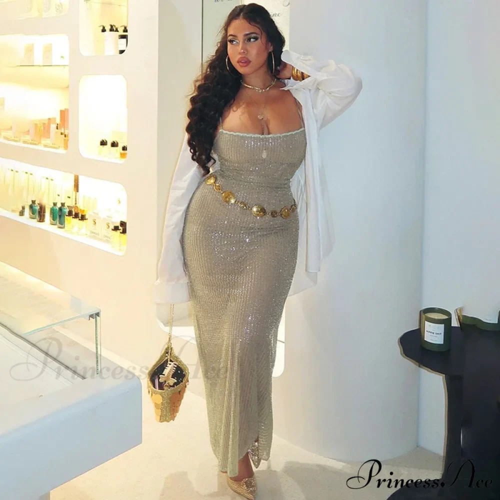 Sequin Mesh Stylish Long Dress - Image 8