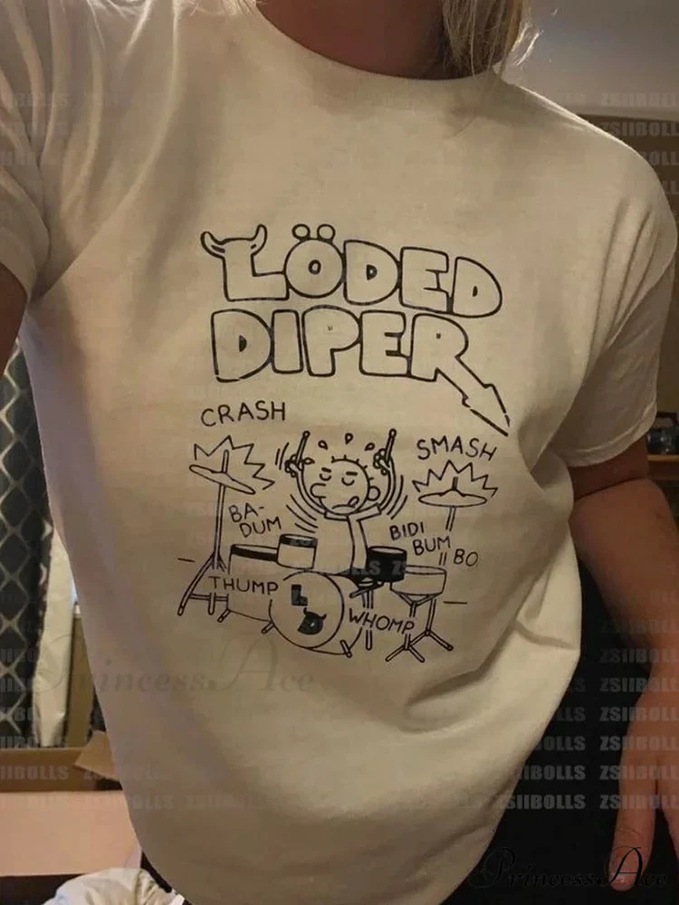 Loded Diper Wimpy Charming Kid White Graphic Tee - Image 2