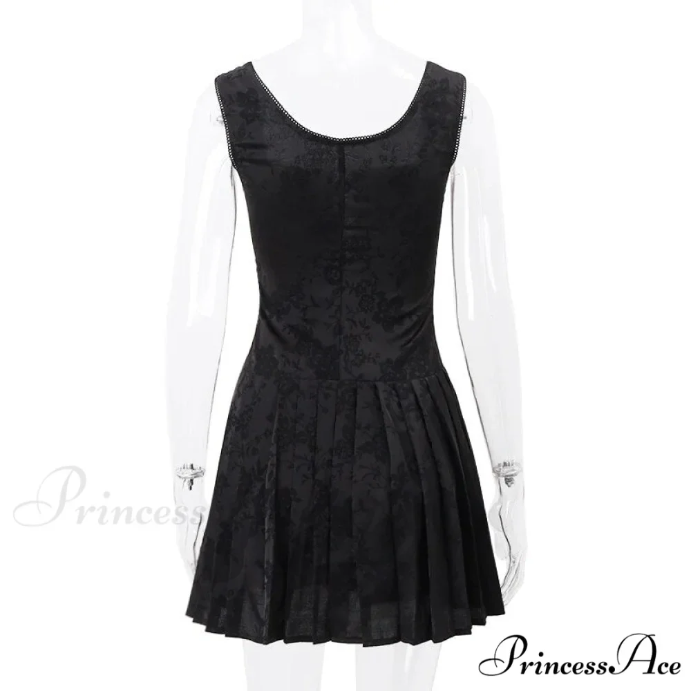 Black Front Stylish Lace-Up Mini Dress - Image 8