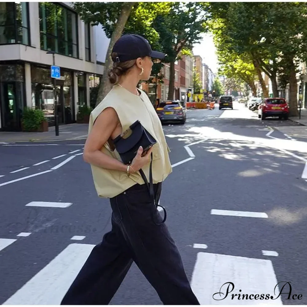 Cargo Pocket Stylish Drawstring Waistcoat - Image 17