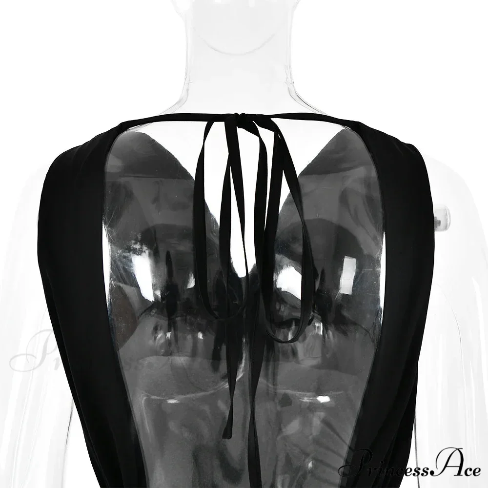 Satin Backless Tie Charming Up Maxi Dress - Image 9