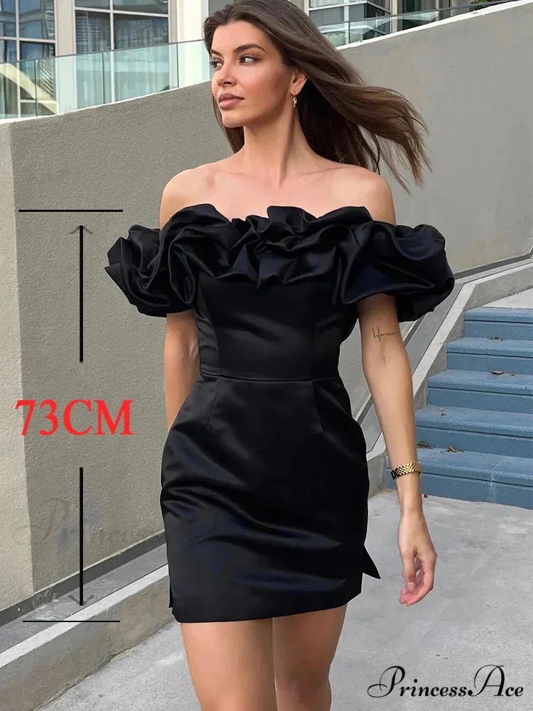 Ruffles Off-shoulder Stylish Bodycon Mini Dress - Image 7