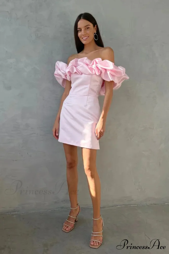 Ruffles Off-shoulder Stylish Bodycon Mini Dress - Image 8
