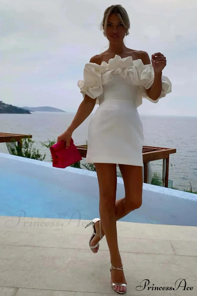 Ruffles Off-shoulder Stylish Bodycon Mini Dress - Image 9