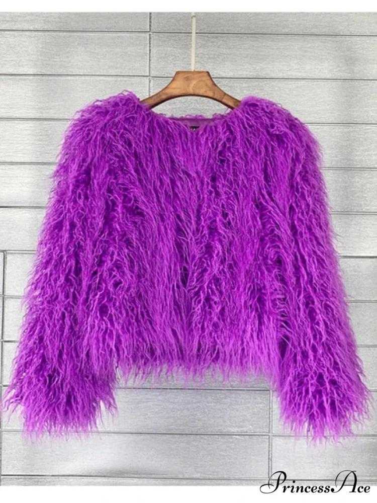 Fur Elegant Fringe Coat - Image 10
