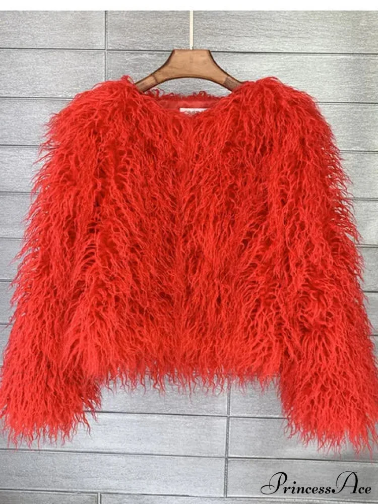 Fur Elegant Fringe Coat - Image 7