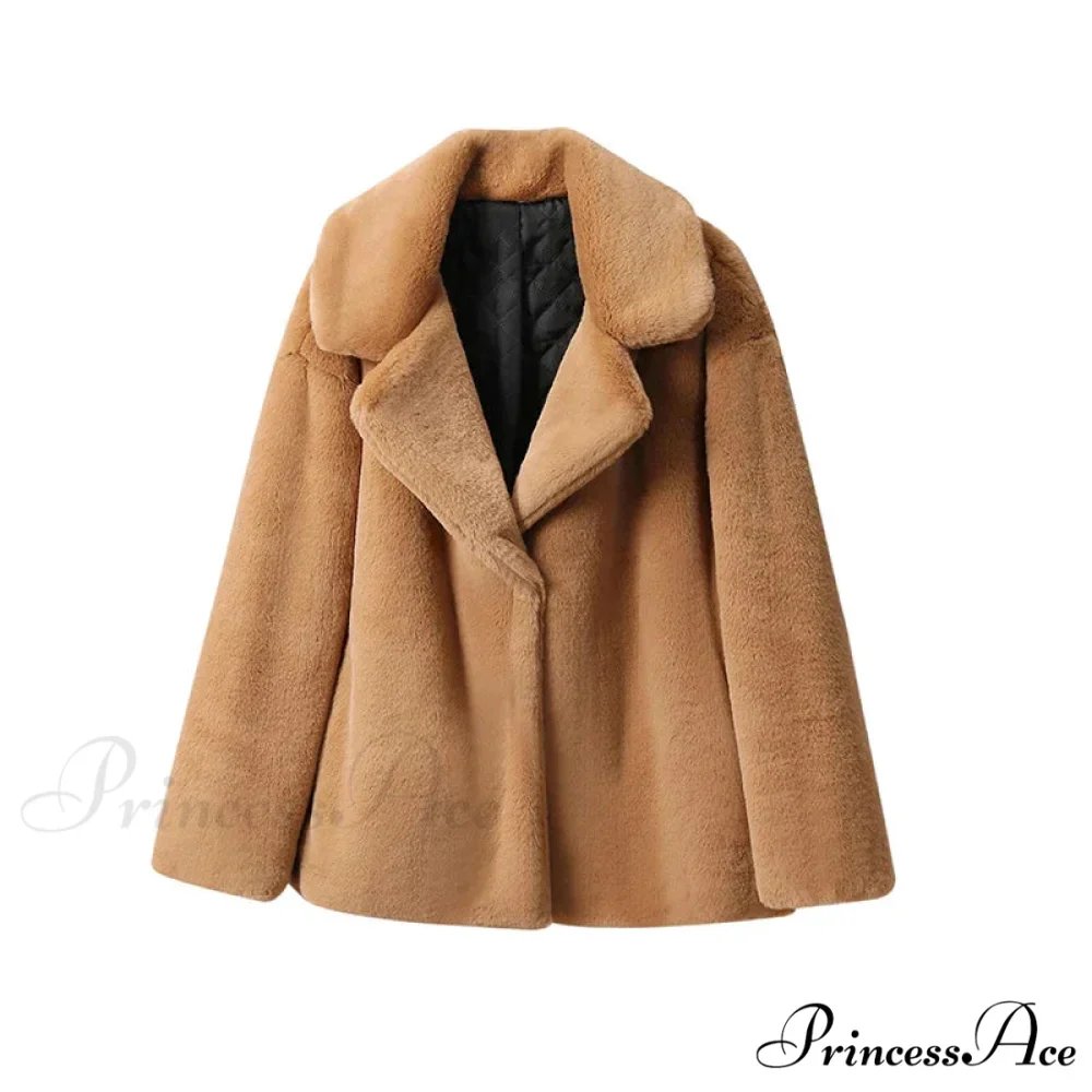 Long Faux Stylish Fur Coat - Image 10