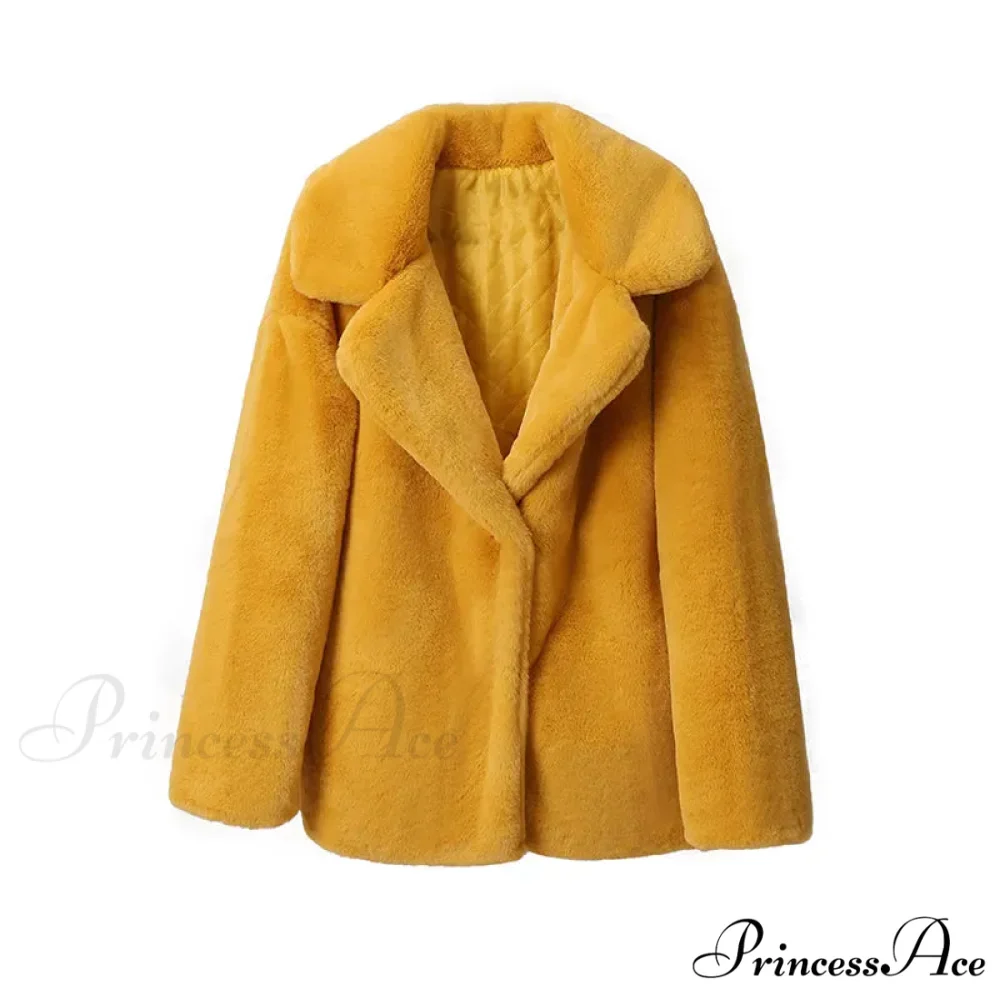 Long Faux Stylish Fur Coat - Image 12