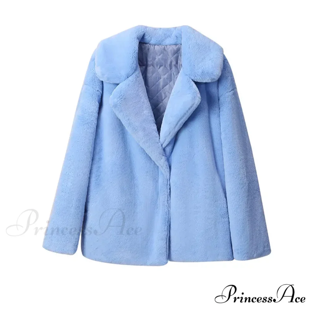 Long Faux Stylish Fur Coat - Image 13