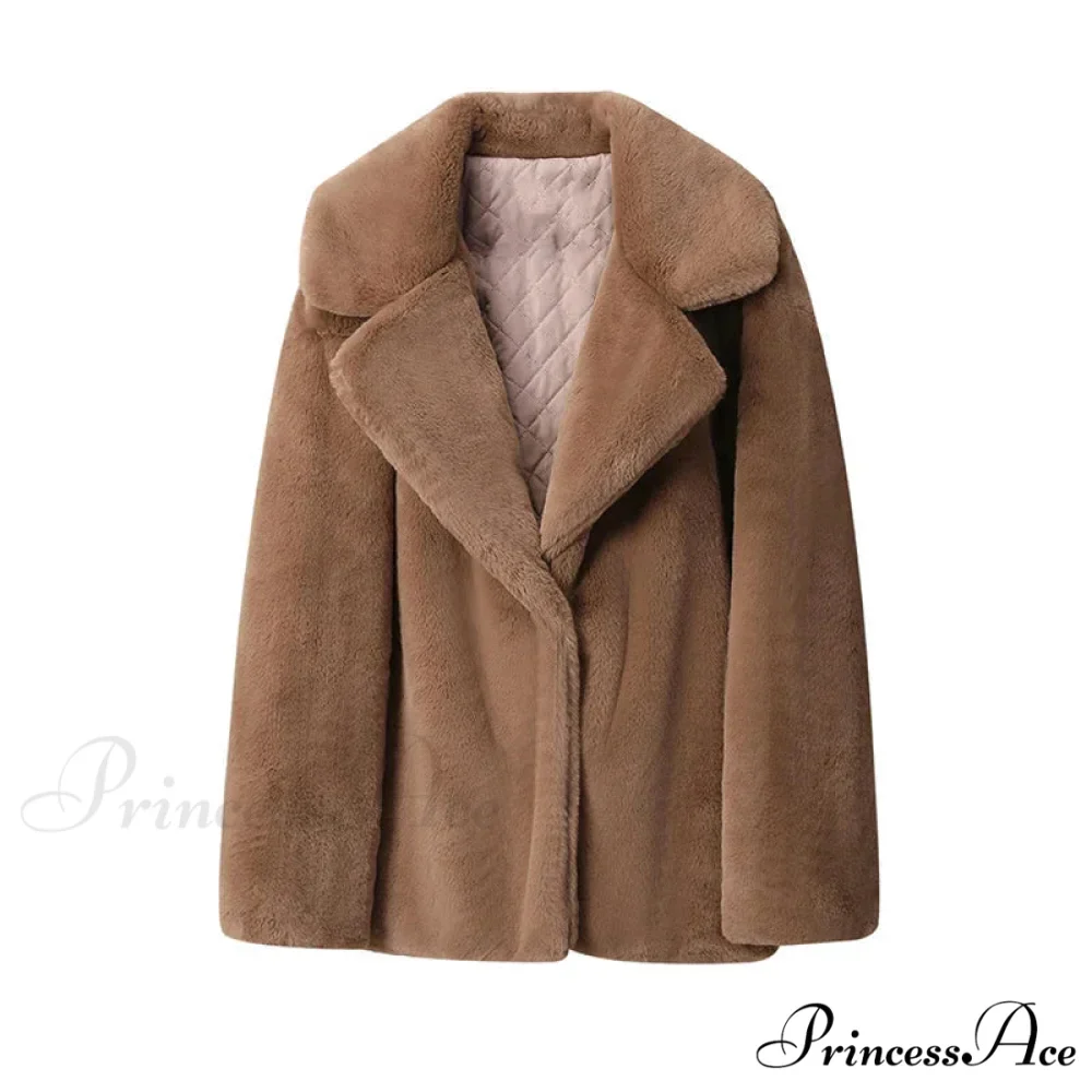 Long Faux Stylish Fur Coat - Image 16