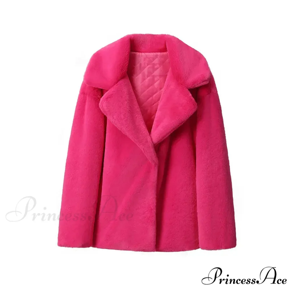 Long Faux Stylish Fur Coat - Image 5