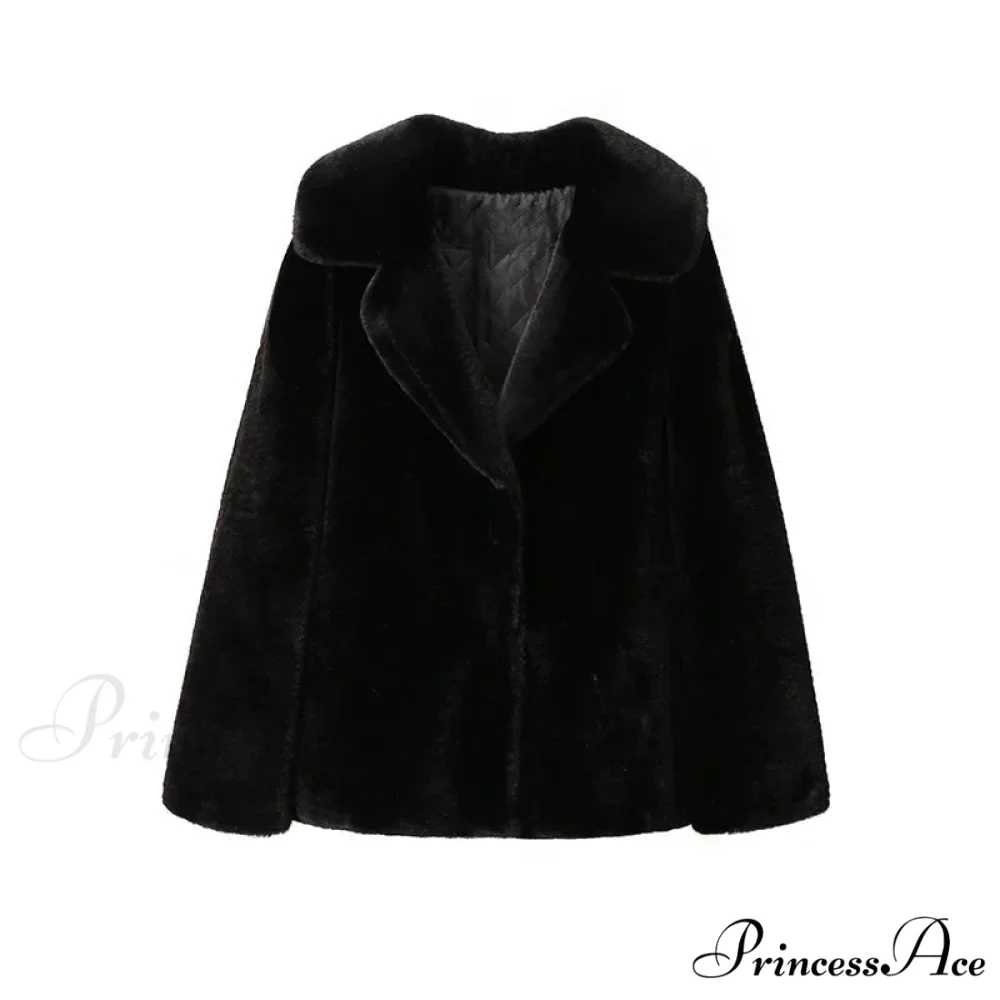 Long Faux Stylish Fur Coat - Image 8