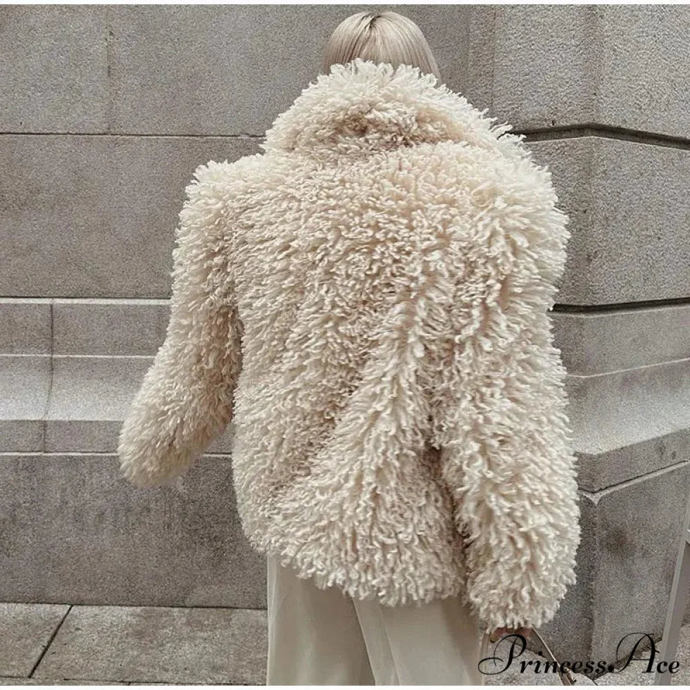 Faux Fur Stylish Fringe Coat - Image 15