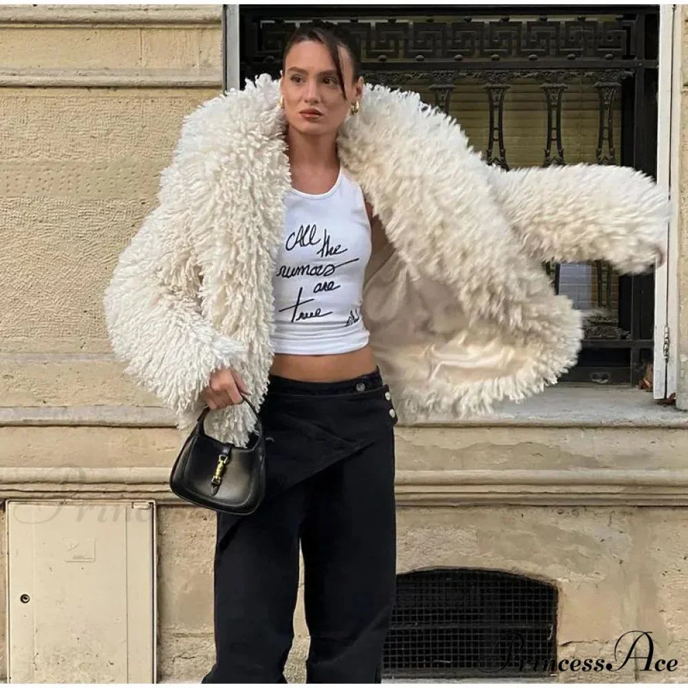Faux Fur Stylish Fringe Coat - Image 18