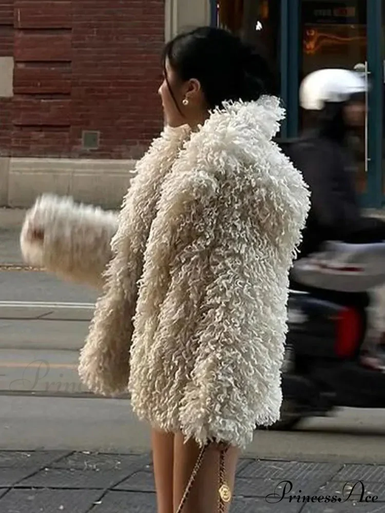 Faux Fur Stylish Fringe Coat - Image 2