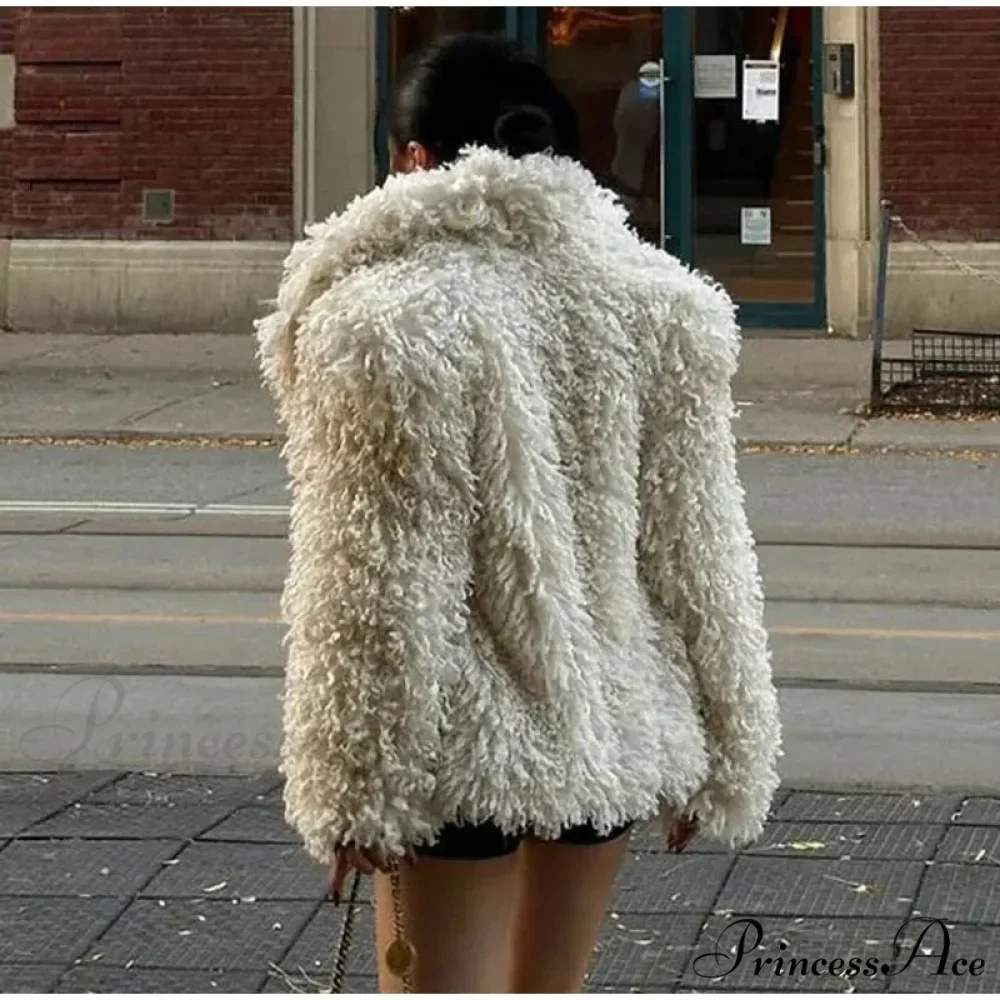 Faux Fur Stylish Fringe Coat - Image 21