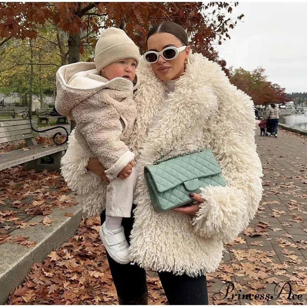 Faux Fur Stylish Fringe Coat - Image 23