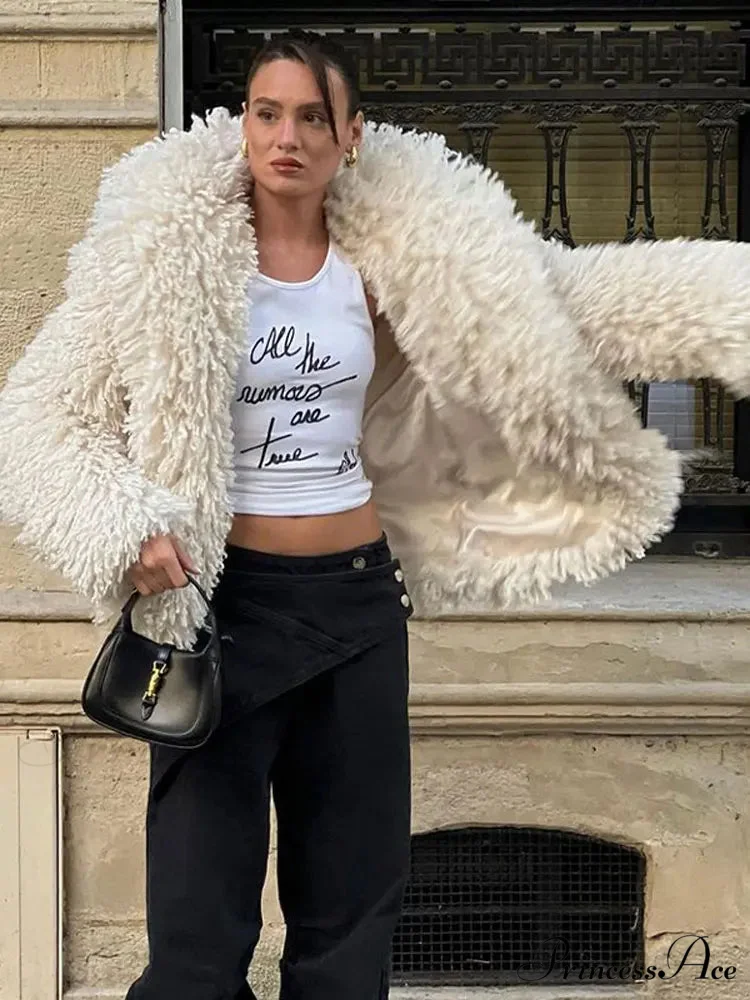 Faux Fur Stylish Fringe Coat - Image 3