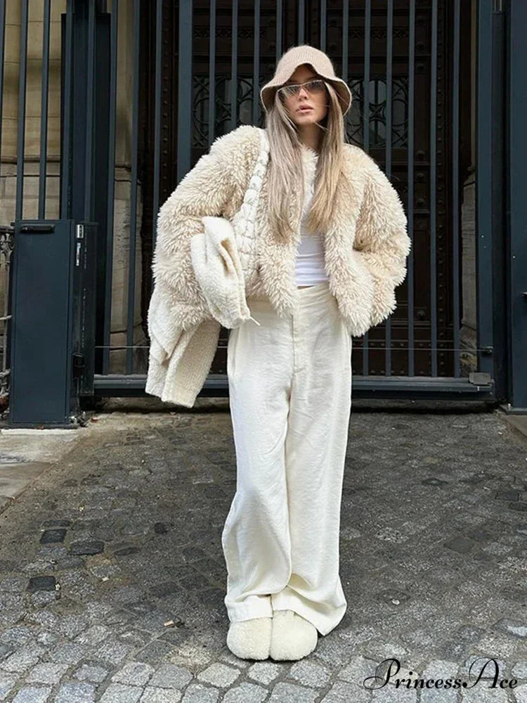 Faux Fur Stylish Fringe Coat - Image 8
