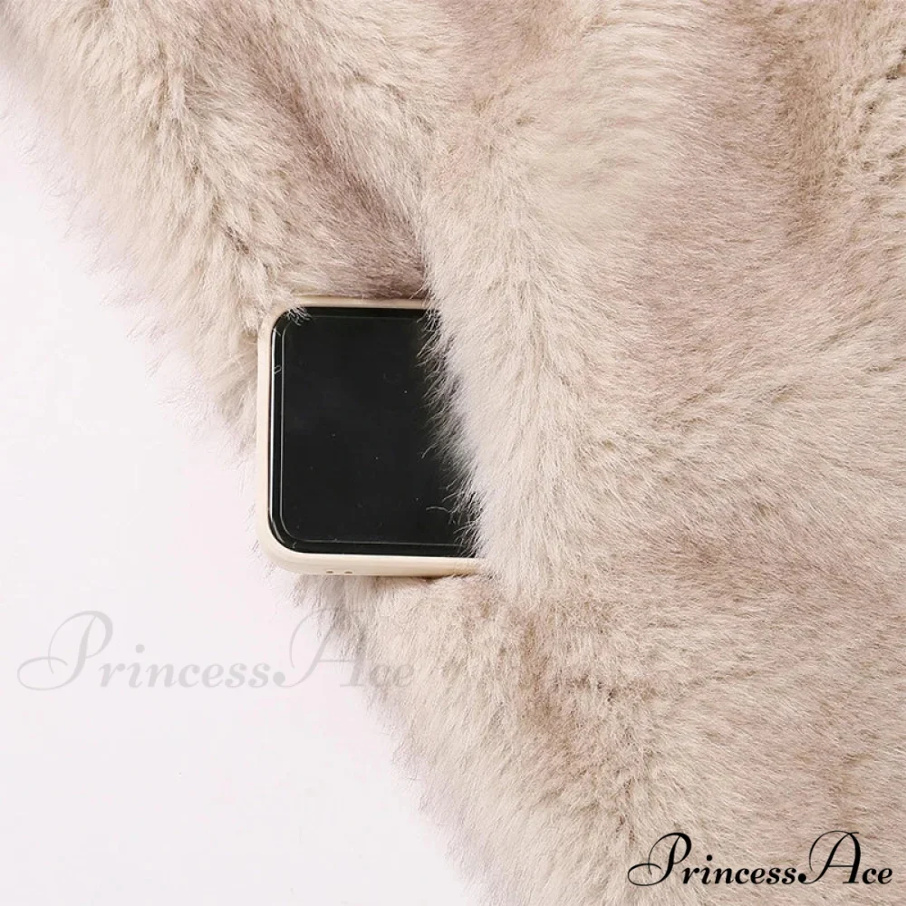 Cropped Faux Stylish Fur Coat - Image 16