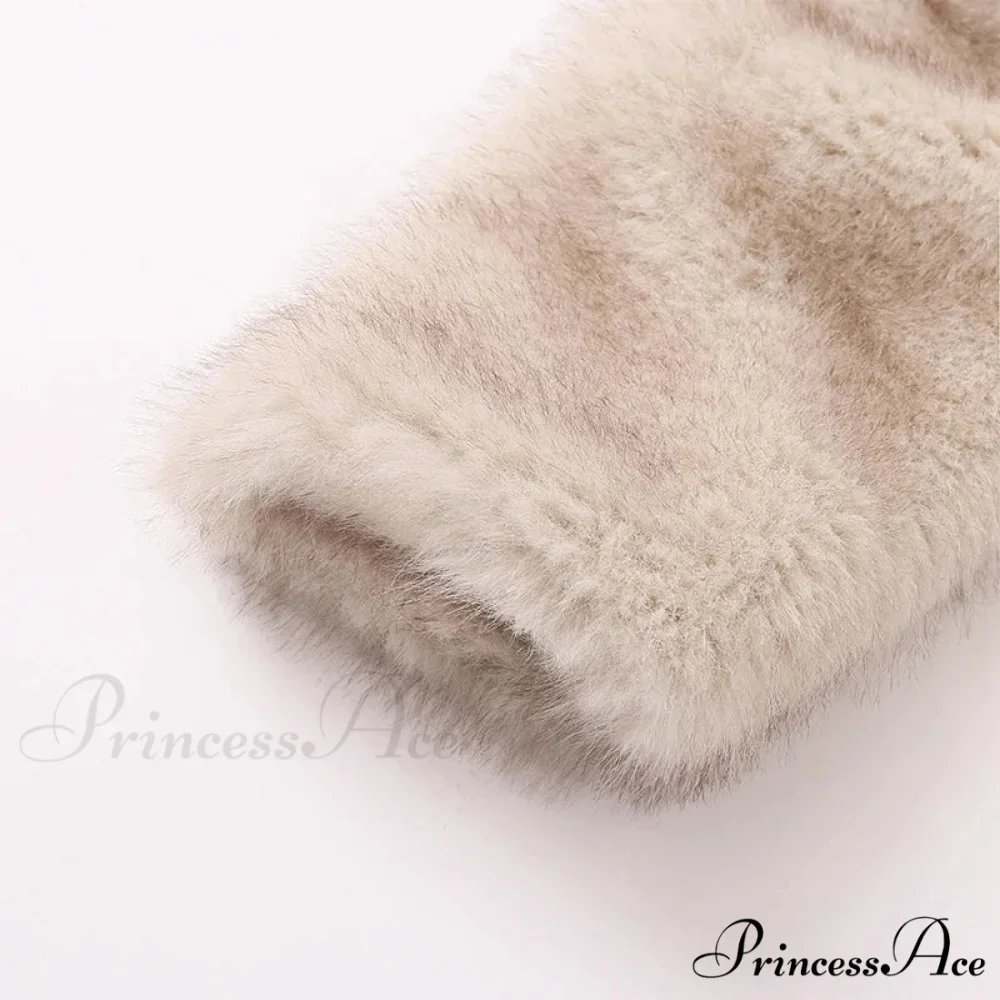 Cropped Faux Stylish Fur Coat - Image 17