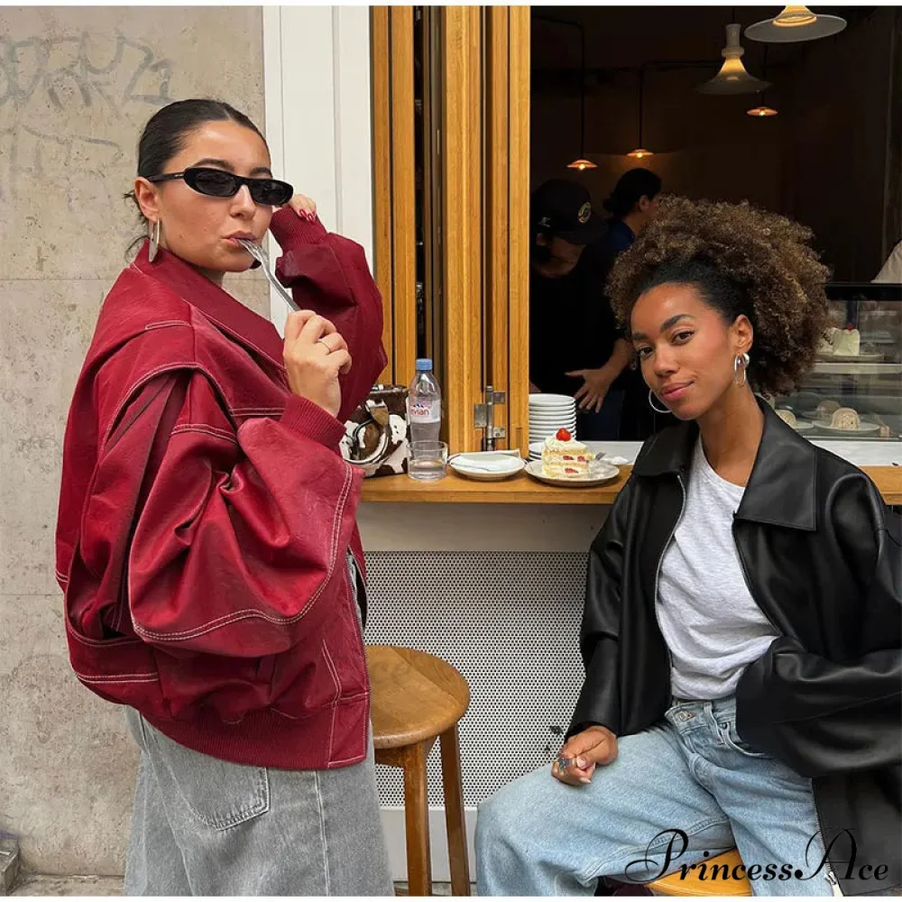 Collar Zipper Stylish Bomber Overshirt Jacket - Image 13