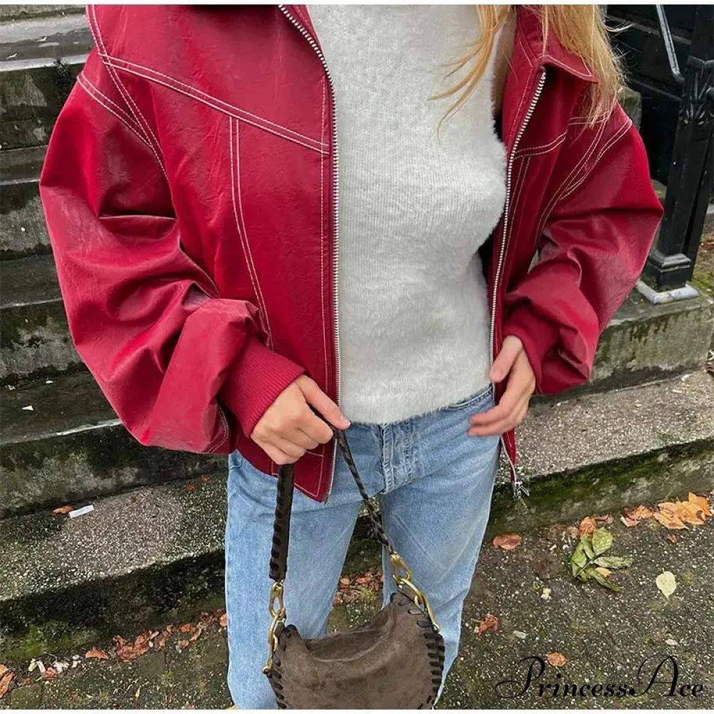 Collar Zipper Stylish Bomber Overshirt Jacket - Image 17