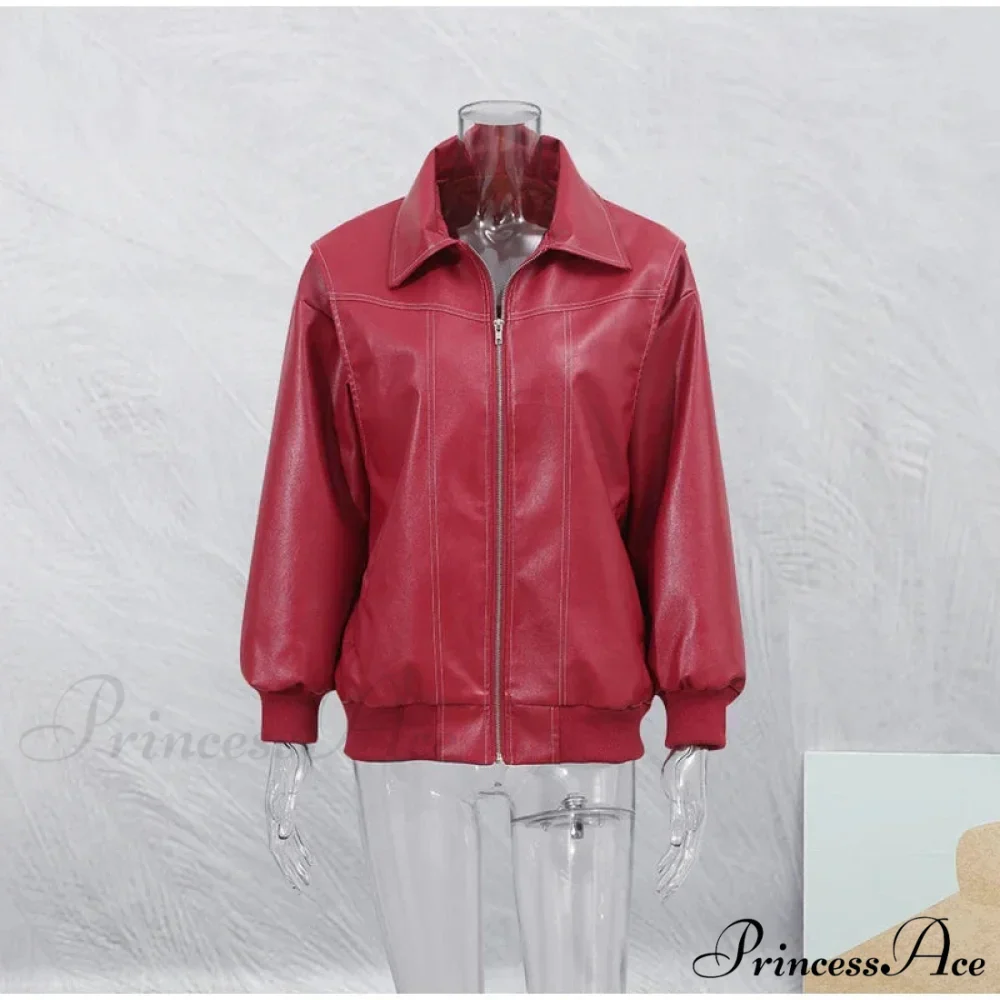 Collar Zipper Stylish Bomber Overshirt Jacket - Image 7