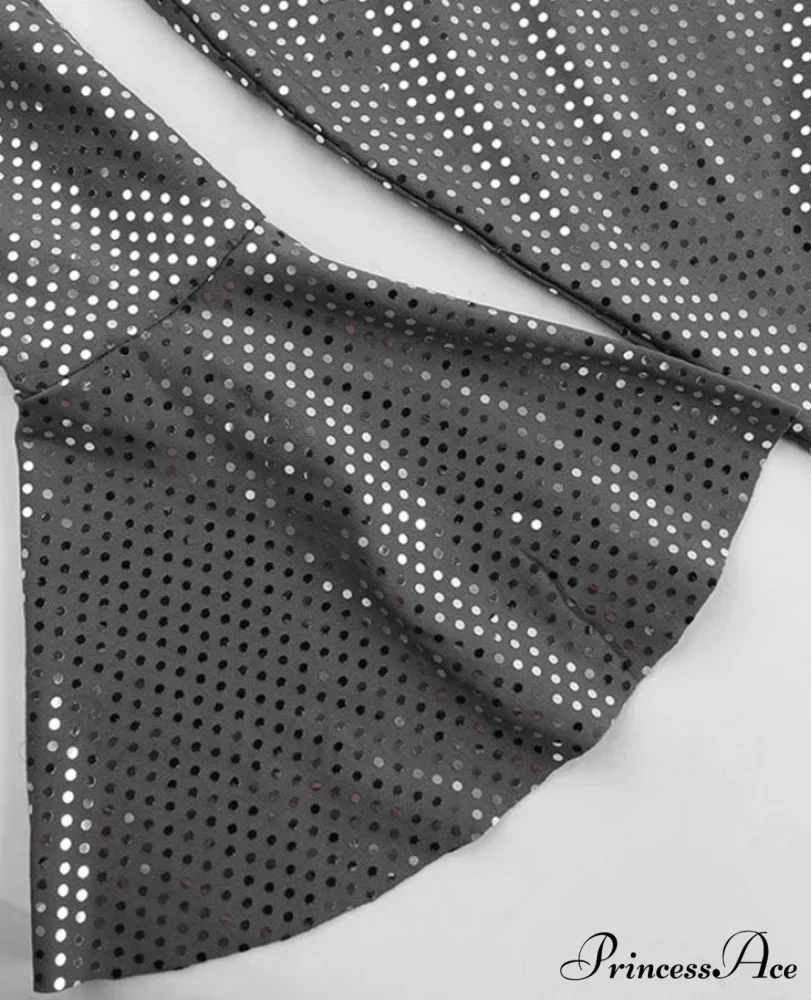 Sequin Long Sleeve Charming Off-Shoulder Maxi Dress - Image 12
