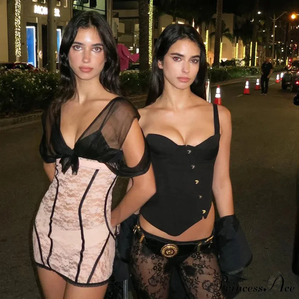 Black Asymetric Stylish Corset Top - Image 7