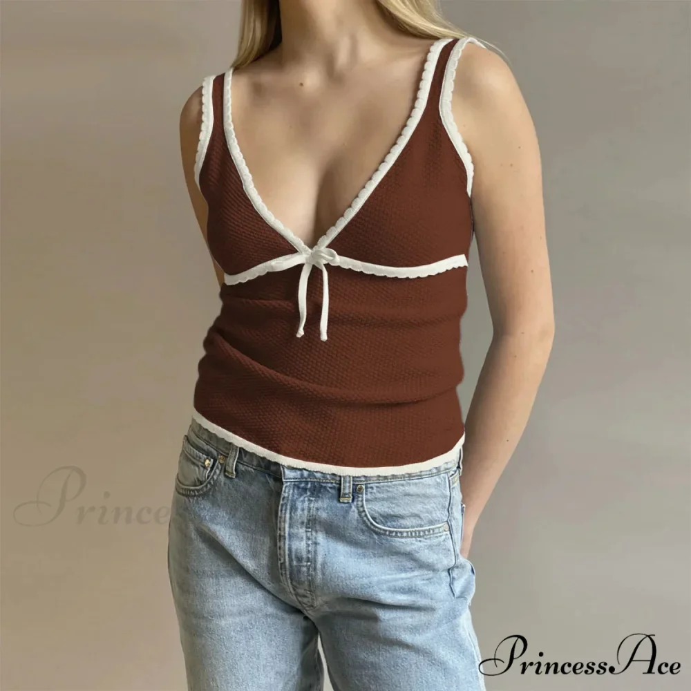 Deep V-Neck Stylish White Seam Top - Image 6